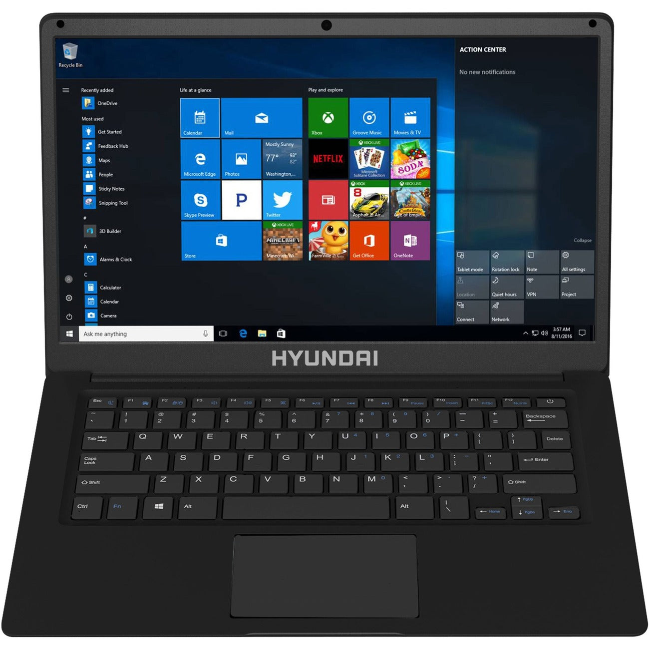 Hyundai Thinnote-A, 14.1" Celeron Laptop, 4GB + 64GB (Space Gray)