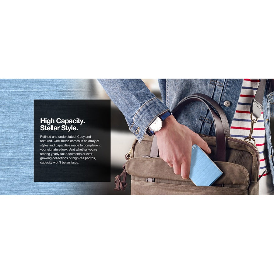Seagate One Touch 2TB External SSD – 2.5" SATA, Blue