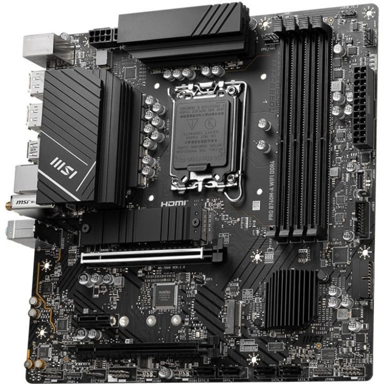 MSI PRO B760M-A WiFi DDR4 mATX Motherboard – LGA 1700, Intel B760 Chipset