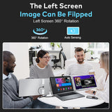 Flip 360°rotation 245°,14 Inch Portable Monitor Extender Compatible With 12-17''