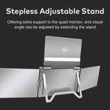 Top Flip 180° Trifold 360° Rotation 3 Display LCD Monitor Extender 14 Inch Compatible With 12-17'' M2, M3 Mac
