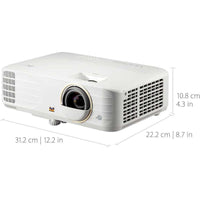 ViewSonic PX748-4K 4000-Lumen XPR 4K UHD Home Theater DLP Projector - White