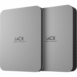 LaCie STLP1000400 1 TB Portable Hard Drive - External - Moon Silver