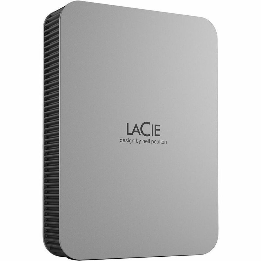 LaCie STLP1000400 1 TB Portable Hard Drive - External - Moon Silver