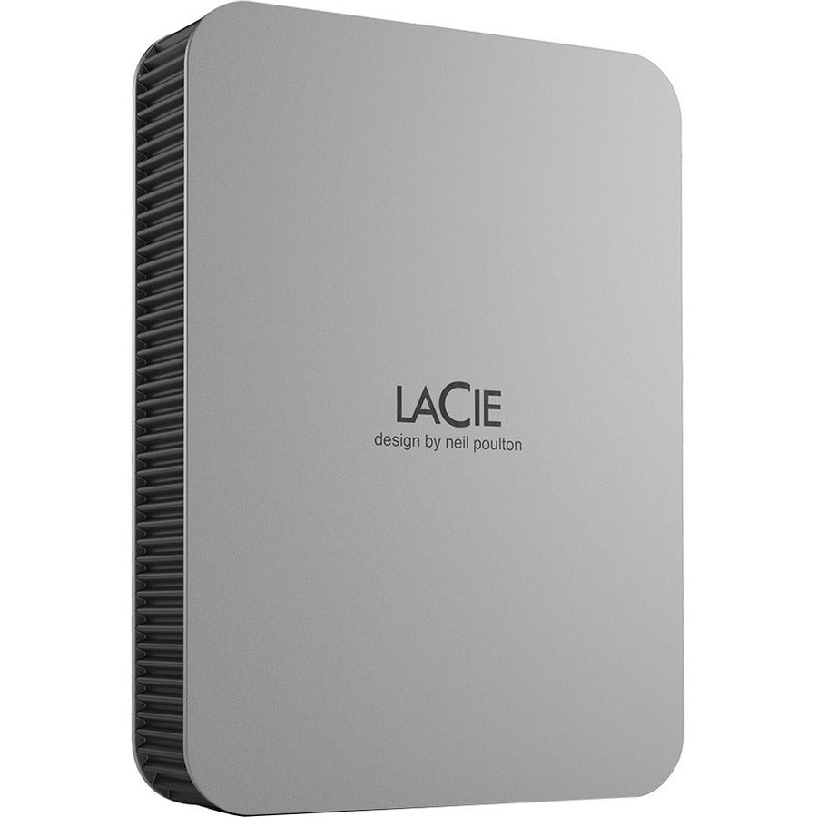 LaCie Mobile Drive STLP4000400 4 TB Portable Hard Drive - 3.5" External - Moon Silver