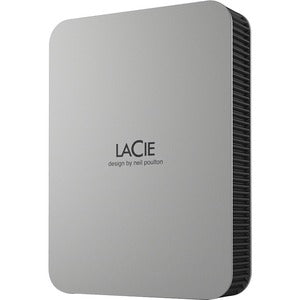LaCie Mobile Drive STLP4000400 4 TB Portable Hard Drive - 3.5" External - Moon Silver