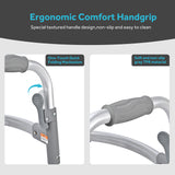 Folding Walker With Wheels, Lightweight Folding Walker with 5" Silent Wheels - LIVINGbasics