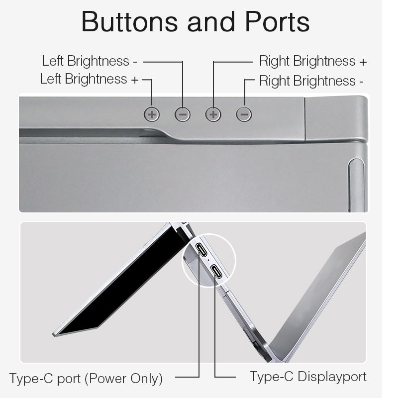 Portable Tri-screen Monitor Extender - Type-C