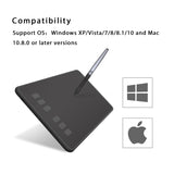 HUION Inspiroy Series H640P 5080LPI Professional Art USB Graphics Drawing Tablet for Windows / Mac OS, with Battery-free Pen and 8192 Pressure Sensitivity