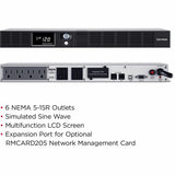 CyberPower OR500LCDRM1U Smart App LCD UPS Backup CyberPower 