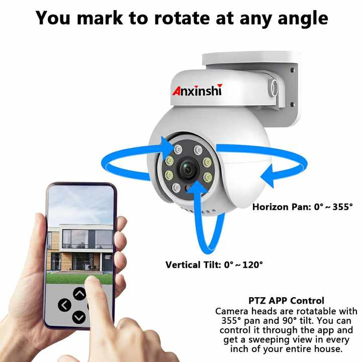 8MP IP HD Waterproof Two-Way Voice - Body Tracking Detection Camera