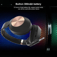 Mucro Foldable Bluetooth L36  Headset with SD Card Slot & Storage Box(Black)