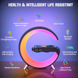 N69 Smart Speaker Wireless Charger & Alarm Clock- EU Plug (Black)
