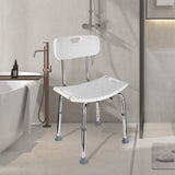 Medical Tool-Free Assembly Shower Chair with Removable Back Heavy Duty Shower Bench - LIVINGbasics