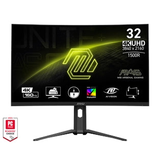 MSI MAG 321CUP 32" Class UW-QHD Curved Screen Gaming LED Monitor - 16:9 - Metallic Black, Black