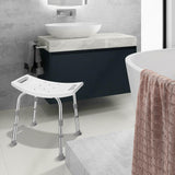 Shower Chair, Adjustable Height Bath Shower Tub Bench Chair - LIVINGbasics