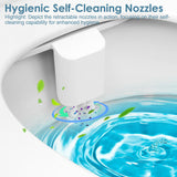 LIVINGbasics Dual Nozzle Toilet Bidet - Ultra-Slim Design with Posterior & Feminine Wash Modes