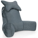 26inch Memory Foam Reading Pillow with Detachable Neck Roll & Support Arm - PrimeCables