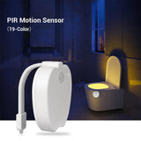 LIVINGbasics 19-Color LED Toilet Night Light Wireless PIR Motion Activated Seat Light