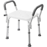 Bath Shower Safety Seat, Tub Transfer Bench for Elderly, Adjustable Height - LIVINGbasics