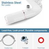 LIVINGbasics Dual Nozzle Toilet Bidet - Ultra-Slim Design with Posterior & Feminine Wash Modes