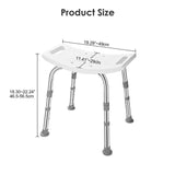 Shower Chair, Adjustable Height Bath Shower Tub Bench Chair - LIVINGbasics